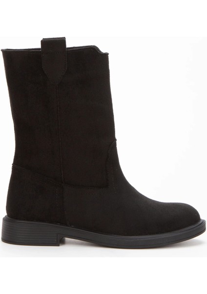 Kadın Siyah Süet Western Tarzı Çekme Bot fırsatları