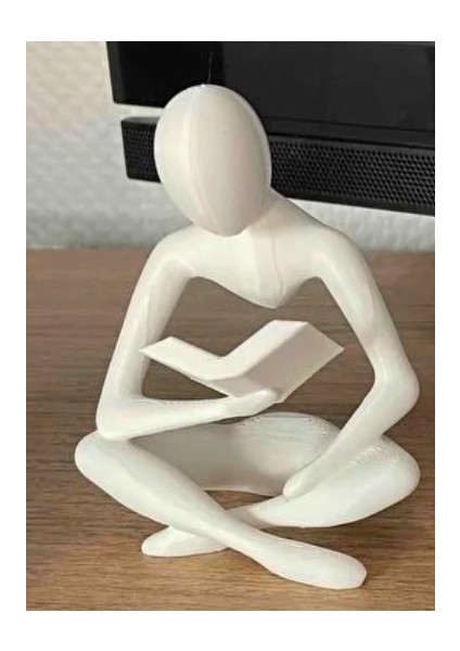 Kitap Okuyan Iskandinav Tarzı Biblo Heykel Figür Dekor Dekorasyon 3D 3 Boyutlu