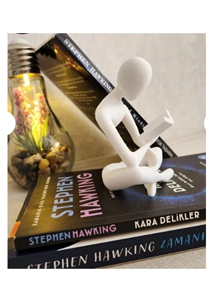 Kitap Okuyan Iskandinav Tarzı Biblo Heykel Figür Dekor Dekorasyon 3D 3 Boyutlu indirimleri