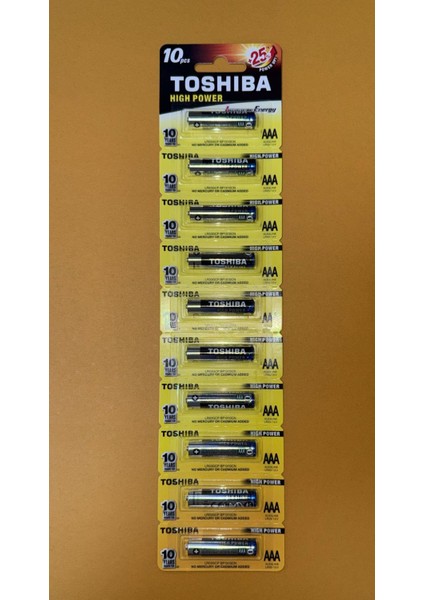 Toshıba Ince Pil Aaa 10 Lu Kart Askılı