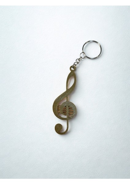 3D Baskı Sol Anahtarı Anahtarlık – Müzik Ruhunu Yansıt