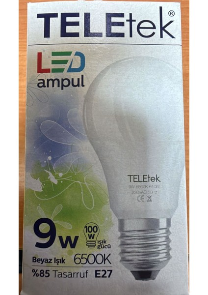 LED Ampül 9 Watt 6500K E27