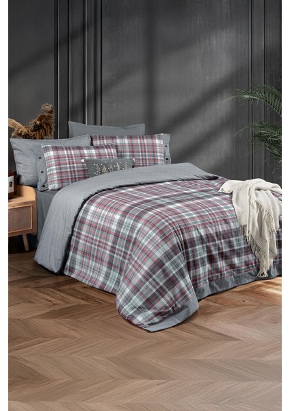 Gordon Gri Çift Kişilik %100 Pamuk Nevresim Takımı fırsatları