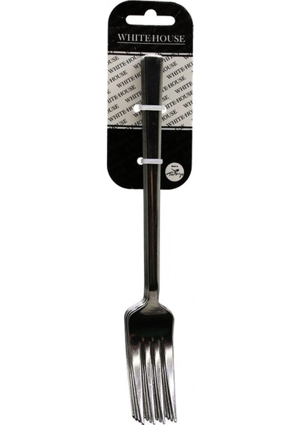 6 Parça Eko Çubuk Sade Metal Yemek Çatal 2mm (4887)