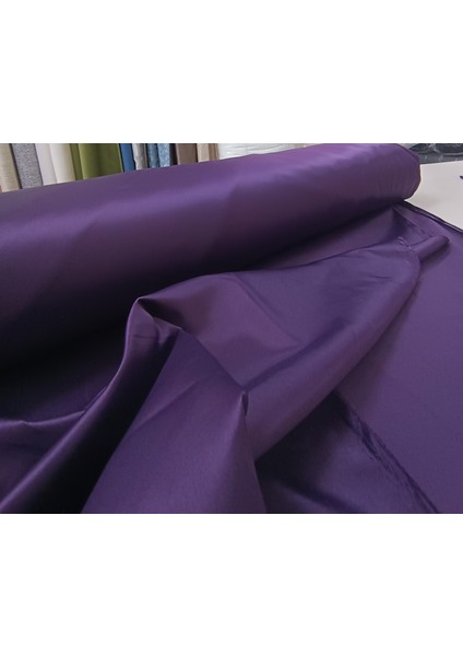 Düz Parlak Saten Fon Perde - Mor - Pilesiz Düz Dikim - STN103 fırsatları