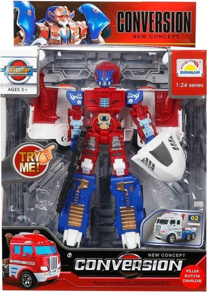 1:24 Sesli ve Işıklı Dönüşebilen Robot 22 cm indirimleri