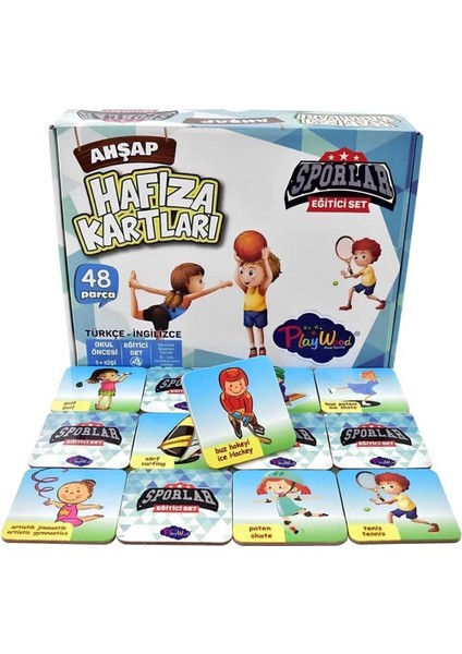 Eğitici Ahşap Hafıza Kartları Sporlar fiyatları