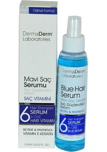 Mavi Saç Serumu Saç Güçlendirici Serum (Biotin Panthenol Vitamin E-Keratin) 125 ml fiyatları