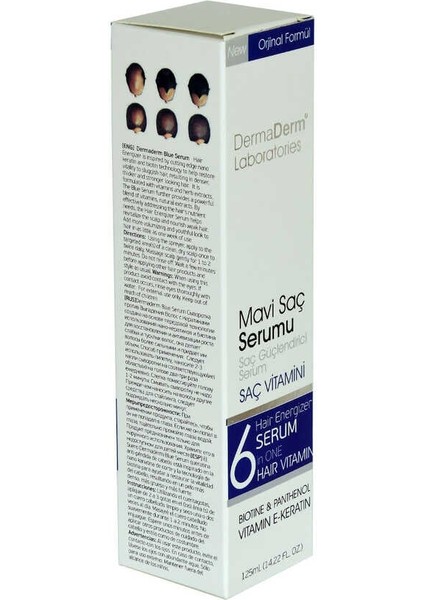 Mavi Saç Serumu Saç Güçlendirici Serum (Biotin Panthenol Vitamin E-Keratin) 125 ml indirimleri