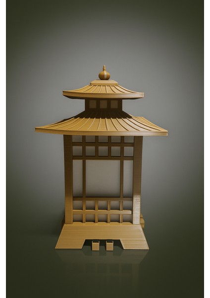 Japon Tapınak Modeli - 3D Baskı Dekoratif Mimari Figür | Üç Boyutlu Baskı