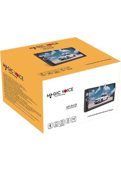 MV-5418 Usb/sd/fm/aux/bluetooth 7\'\' Dokunmatik Mekaniksiz Oto Teyp modelleri