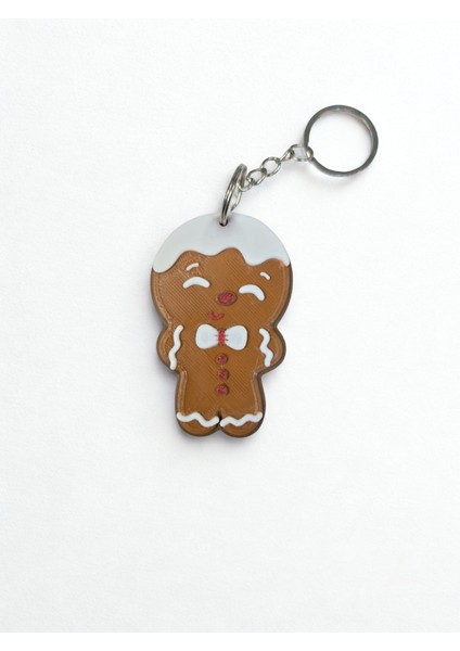 3D Baskı Kurabiye Figürlü Anahtarlık – Sevimli Karakter Tasarımı