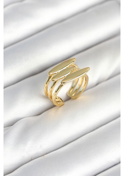 Pirinç Gold Renk Vintage Model Kadın Yüzük