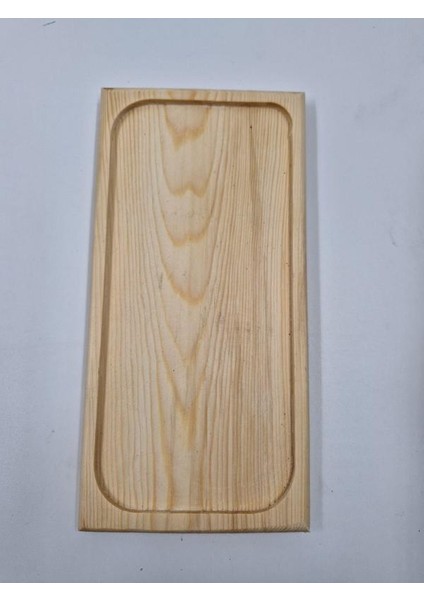 Ahşap Dekoratif Dikdörtgen Sunum Tepsi 24 cm x 11 cm