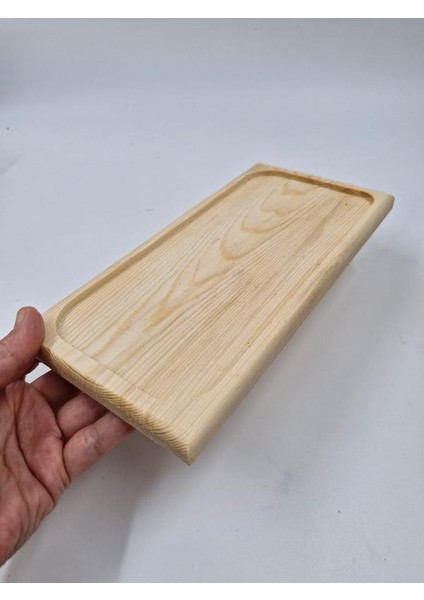 Ahşap Dekoratif Dikdörtgen Sunum Tepsi 24 cm x 11 cm fiyatları