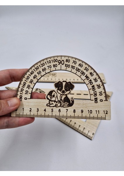 Ahşap Cetvel 3 Lü Set Takım modelleri