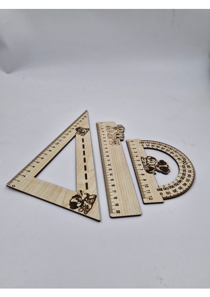 Ahşap Cetvel 3 Lü Set Takım indirimleri