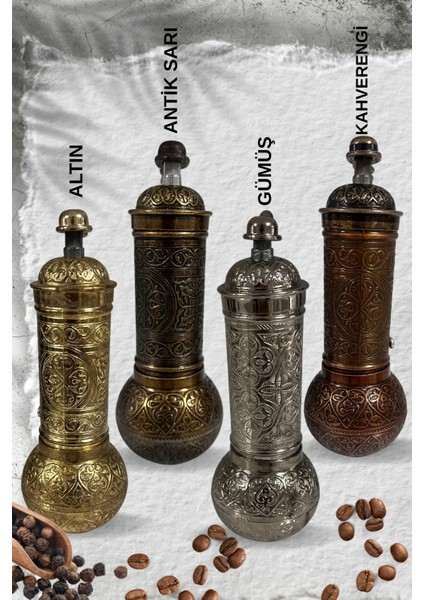 Zamak Döküm Gümüş Büyük Biber Değirmeni, Baharat Değirmeni