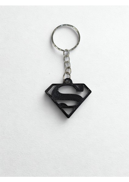 3D Baskı Superman Amblemli Anahtarlık – Ikonik Kahraman Tasarımı