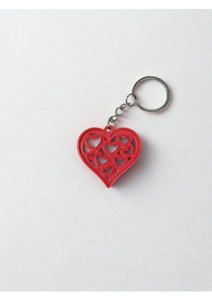 3D Kalpli Aşıklar Anahtarlığı – Romantik ve Zarif Tasarım