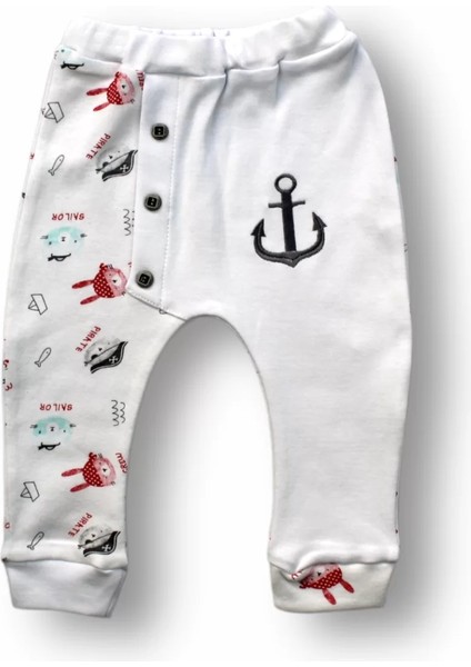 3-6 6-9 9-12 Ay Minik Korsan Nakışlı Şapkalı Uzun Kollu Zıbınlı 3lü Kız-Erkek Bebek Takımı Ekru modelleri