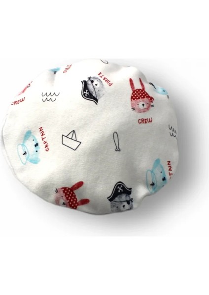 3-6 6-9 9-12 Ay Minik Korsan Nakışlı Şapkalı Uzun Kollu Zıbınlı 3lü Kız-Erkek Bebek Takımı Ekru fırsatları