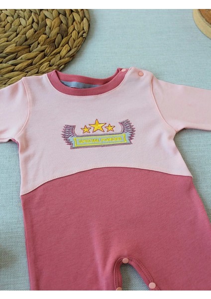 3-6 9-12 12-18 Ay Özel Kuvvetler Nakışlı Bere Şapkalı Kız Erkek Bebek Tulumu Gül Kurusu fiyatları