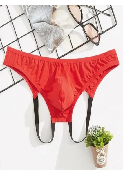 Erkek Fantazi Kırmızı Jockstrap Iç Giyim