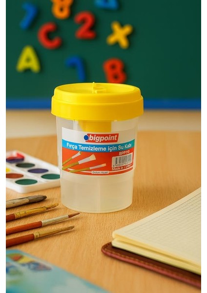 Fırça Yıkama Su Kabı - Sarı - BPP110