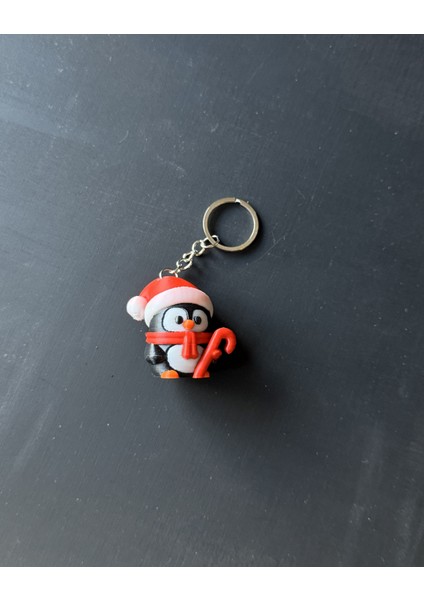 Yılbaşı Konseptli Penguen Anahtarlık