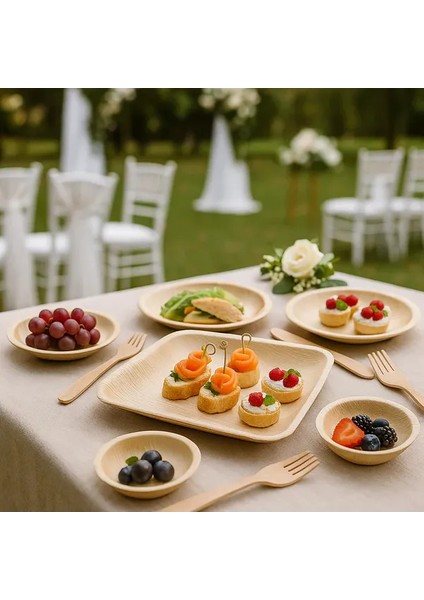 6 Adet Palmiye Yaprağı Kare Tabak 17,5 cm fiyatları