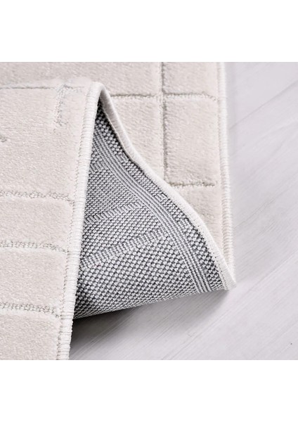 Bovino Modern Beyaz Dtex Soft Kaydırmaz Tabanlı Makine Halısı modelleri