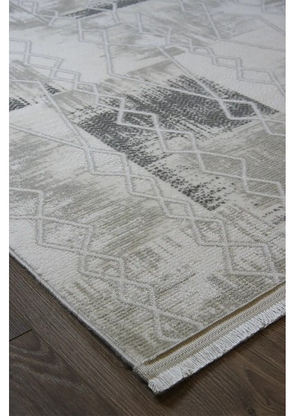 Tuffe Modern Krem Akrilik Makine Halısı fiyatları