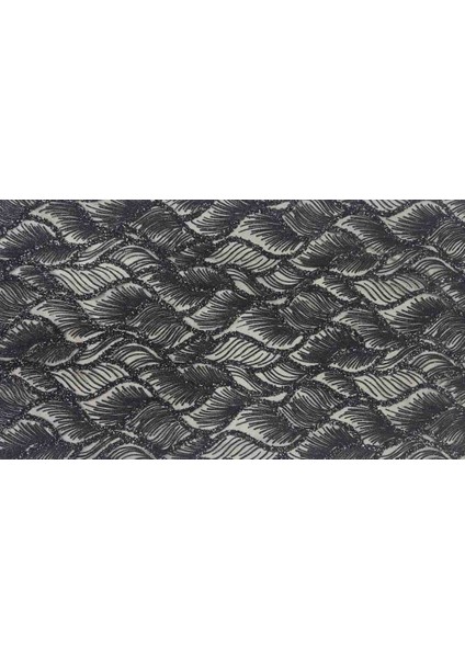 Işıltılı Taşlı Simli Siyah Yaprak/dalga Desenli Özel Dikim Elbise Kumaşı fiyatları