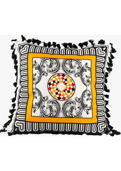 Barocco Harlequin Verona Desenli Dekoratif Kırlent Kılıfı 42X42 cm – Çift Taraflı Gizli Fermuarlı