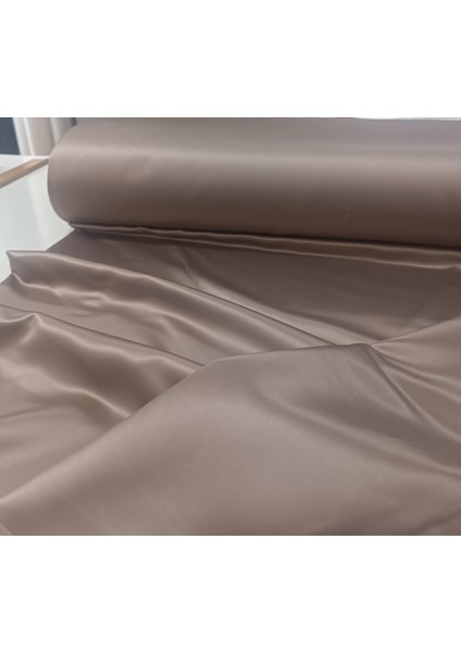 Düz Parlak Saten Fon Perde - Sütlü Kahve - Pilesiz Düz Dikim - STN5145 indirimleri