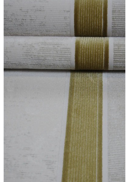 Luce Çerçeveli Krem Gold Çizgili Akrilik Makine Halısı indirimleri