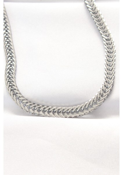 316L Çelik Silver Renk Balık Sırtı Zincir Kolye