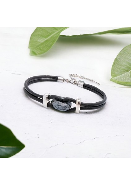Jasper Doğal Taşlı Deri ve Çelik Bileklik (20 Cm+5 cm Uzatma Zinciri) fırsatları
