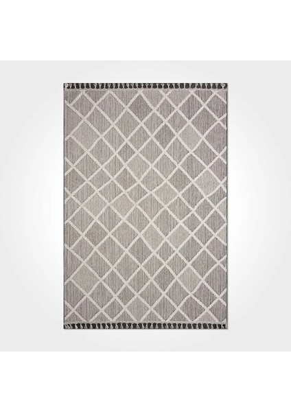 Willy Geometrik Gri Polyester Kaydırmaz Tabanlı Makine Halısı fiyatları