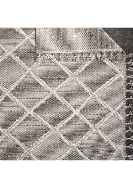 Willy Geometrik Gri Polyester Kaydırmaz Tabanlı Makine Halısı fırsatları