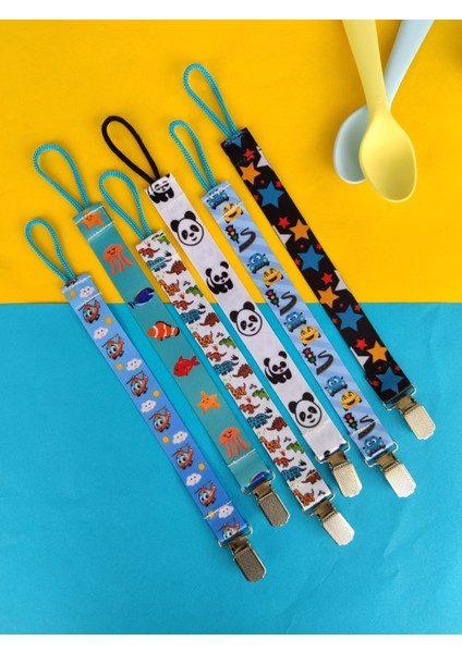 6'lı Emzik Askısı Seti / Emzik Tutucu / Emzik Zinciri fiyatları