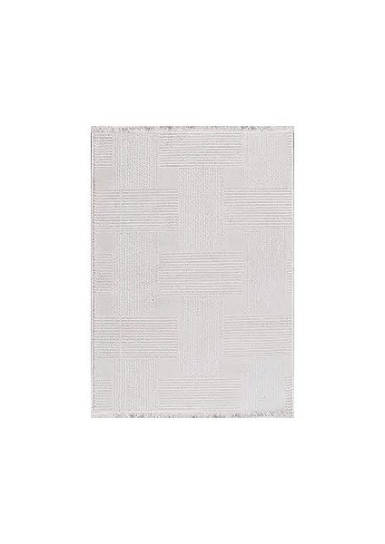 Atripalda Modern Beyaz Dtex Soft Kaydırmaz Tabanlı Makine Halısı