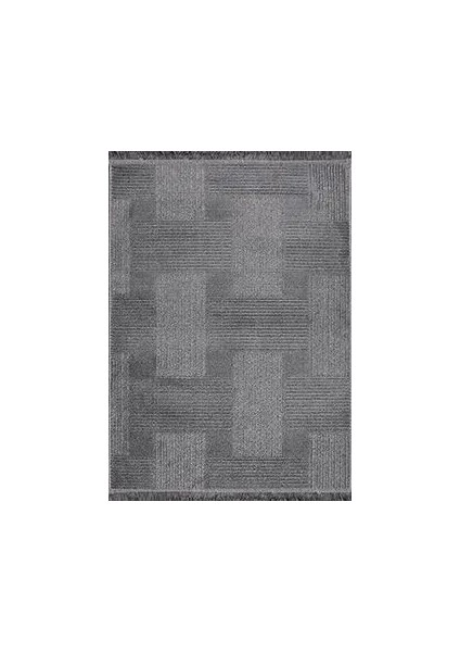 Capriglia Modern Gri Dtex Soft Kaydırmaz Tabanlı Makine Halısı