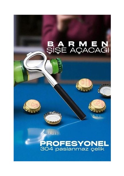 Barmen Şişe Açacağı - Profedsyonel Şişe Açacağı 304 Çelik