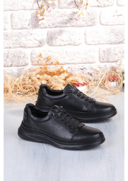 1654 Micro Klima Sistem Hakiki Deri Kauçuk Taban Erkek Ayakkabı