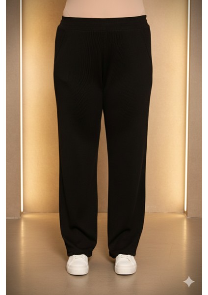 Rahat Kesim Büyük Beden Basic Pantolon Siyah