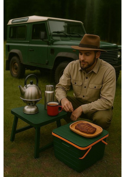 Kamp Tatil ve Piknik Seti (Kamp Masası+Piknik Sepeti)