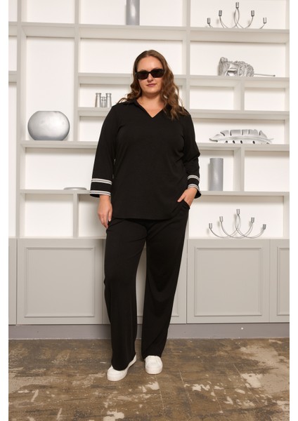 Rahat Kesim Büyük Beden Basic Pantolon Siyah indirimleri