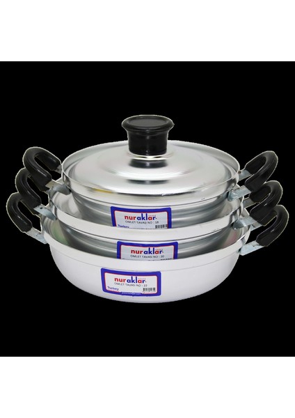 3lü Alüminyum Omlet Set No-18-20-22 (4887)